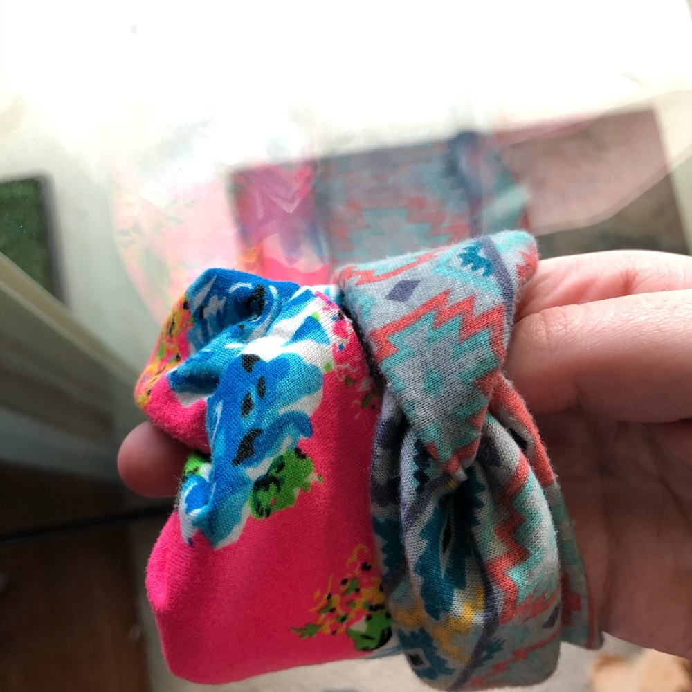 2 Printed Hair Wraps